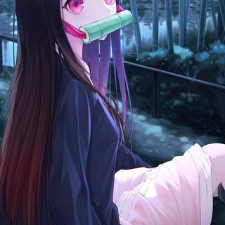 Sad Nezuko wallpaper