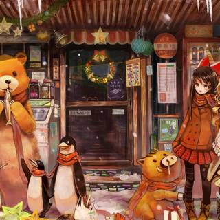 Chibi bear wallpaper