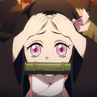 Sad Nezuko wallpaper