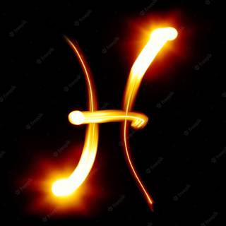 Zodiac Pieces orange wallpaper