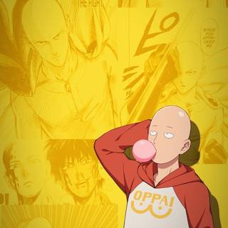 Saitama Oppai wallpaper