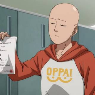 Saitama Oppai wallpaper