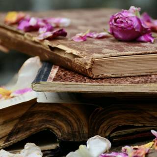 Spring flower book wallpaper