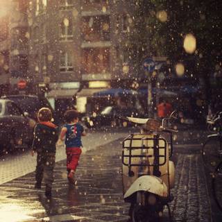 Rain summer day wallpaper