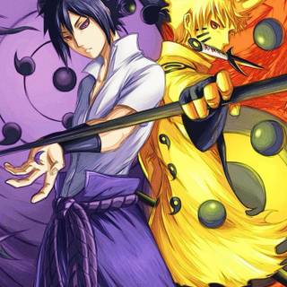Naruto and Sasuke iPhone wallpaper