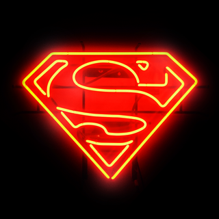 Neon Superman wallpaper