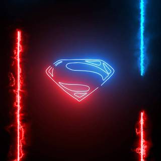 Neon Superman wallpaper