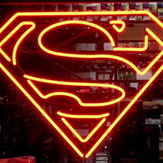 Neon Superman wallpaper