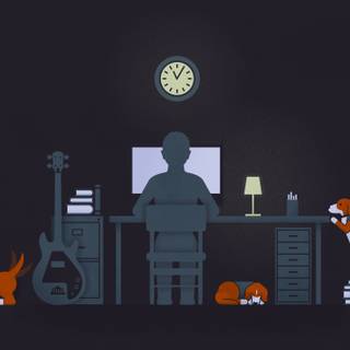 Laptop study wallpaper