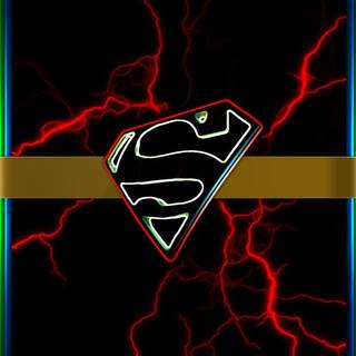 Neon Superman wallpaper