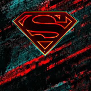 Neon Superman wallpaper