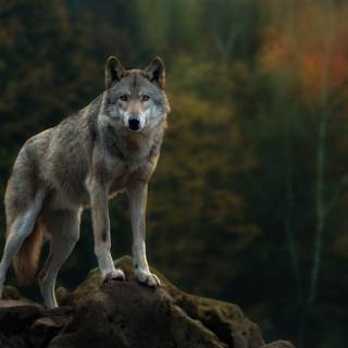 Forest wolf wallpaper