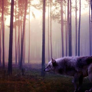 Forest wolf wallpaper
