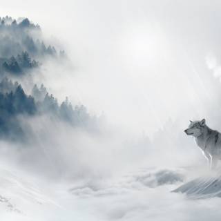 Forest wolf wallpaper