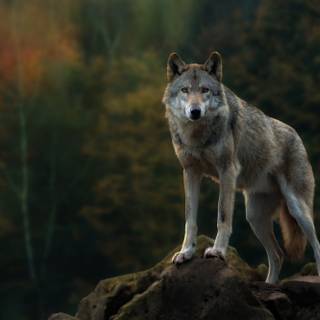 Forest wolf wallpaper