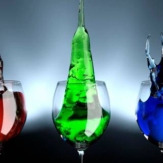 Red blue green wallpaper