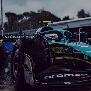 Aston Martin 2023 F1 car iPhone HD wallpaper