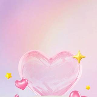 Simple heart aesthetic wallpaper