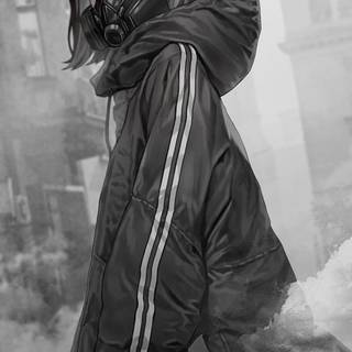 Girl anime dark wallpaper