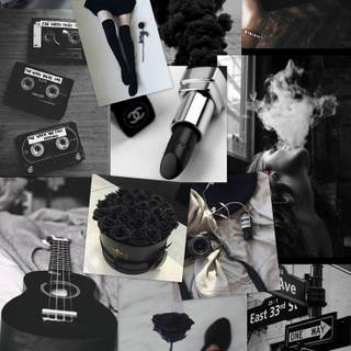 Dark aesthetic cute objects wallpaper