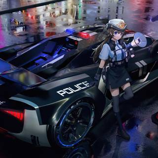 Car anime 4k wallpaper