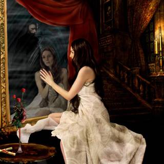 Mirror girls wallpaper