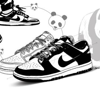 Panda Dunks wallpaper