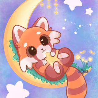 Kawaii red panda wallpaper