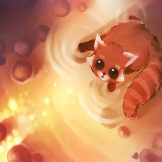 Kawaii red panda wallpaper