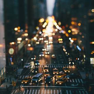 Aesthetic night city desktop wallpaper