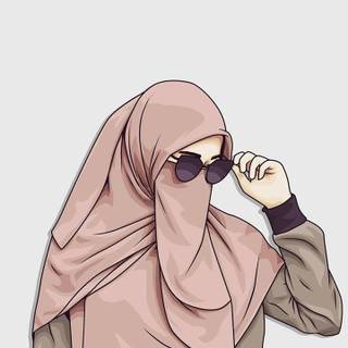 Anime Muslim girl wallpaper