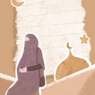 Anime Muslim girl wallpaper