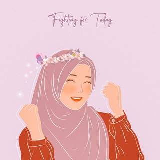 Anime Muslim girl wallpaper