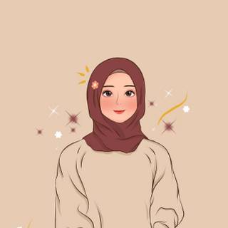 Anime Muslim girl wallpaper