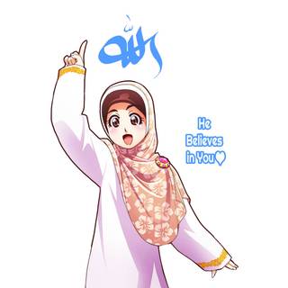Anime Muslim girl wallpaper