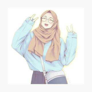 Anime Muslim girl wallpaper