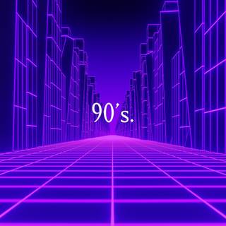 Purple retro PC wallpaper