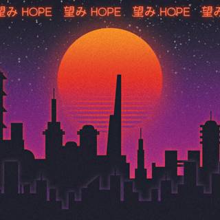 Purple retro PC wallpaper