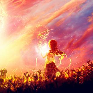 Sun girl wallpaper