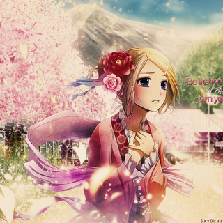 Anime flower banner wallpaper