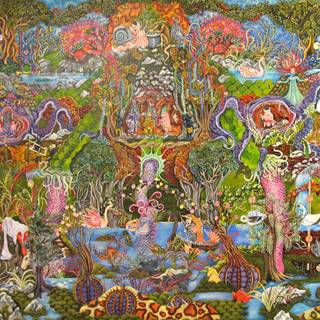 Mayan sculptures wallpaper