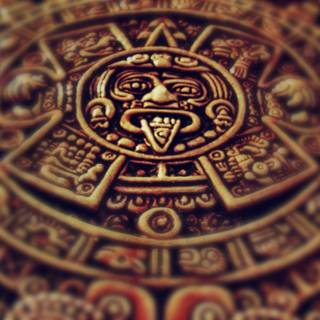 Mayan sculptures wallpaper