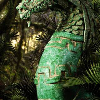 Mayan sculptures wallpaper