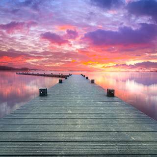 Light colored summer sunset beach wallpaper