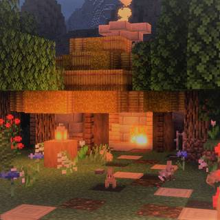 Minecraft base wallpaper