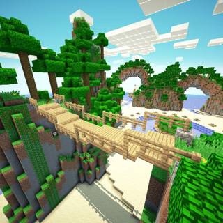 Minecraft base wallpaper