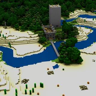 Minecraft base wallpaper