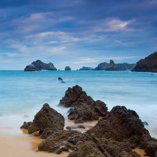 Coastal rocks wallpaper