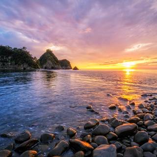 Coastal rocks wallpaper