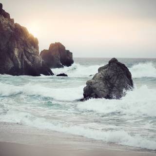 Coastal rocks wallpaper